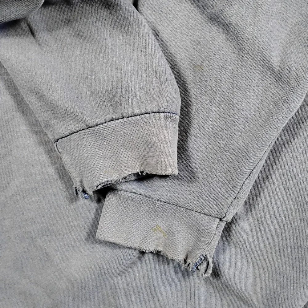 Vintage Nike Swoosh Crewneck Sweatshirt XL Blue Made‎ in USA 90s Distressed